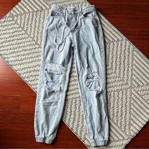 Pacsun Light Wash Drawstring Waist Jeans